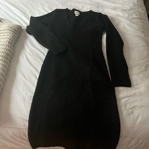 Comfy V-Neck Midi Sweater Dress
